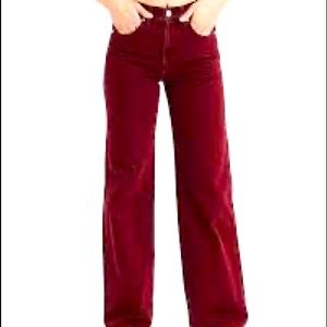 AEO Maroon Wide Leg Jean Size 6R